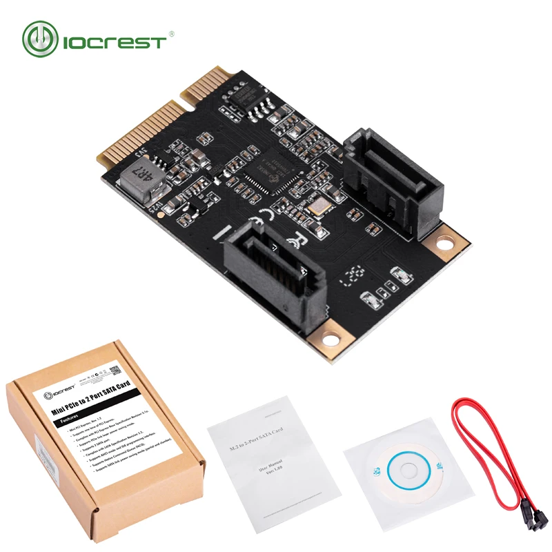 iocrest 2 порта sata iii полная высота mini pcie 30 gen3