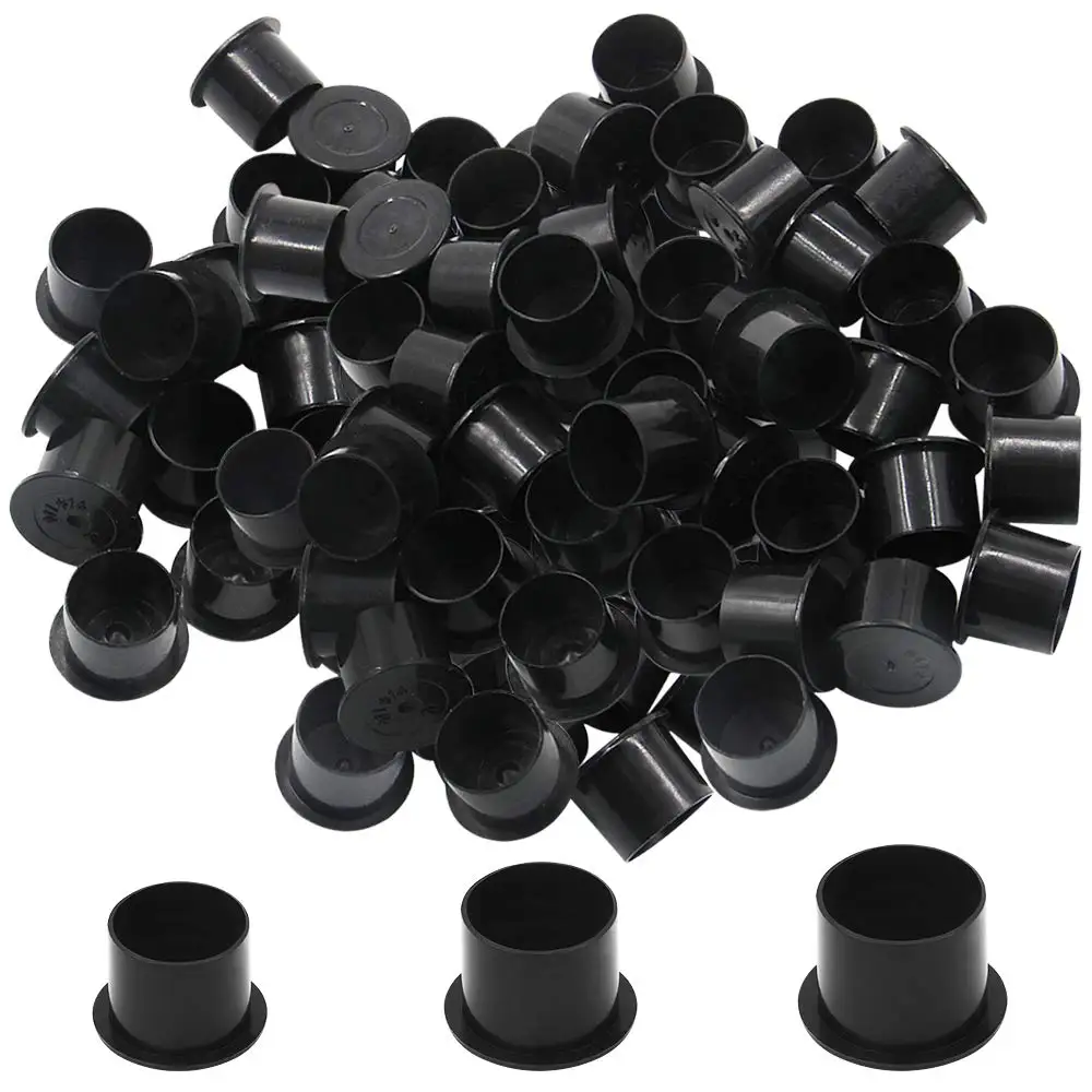 

1000pcs 11mm 14mm 17mm Tattoo Ink Cups Caps Holder Permanent Makeup Black Pigment Ink Caps Cups Tattoo Accessories