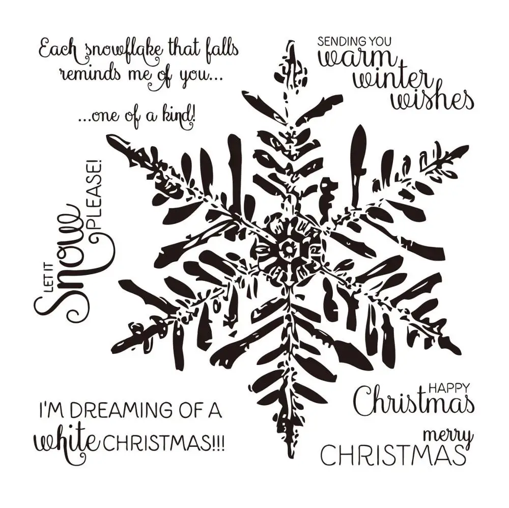 Снежинка прозрачный силиконовый штамп/печать для скрапбукинга/фотоальбома