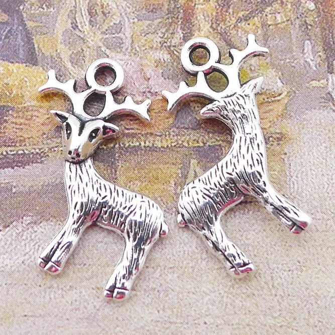 

15pcs/Lot 16x24mm Antique Silver Color Reindeer Deer Charms Pendant For Jewelry Making DIY Jewelry Findings