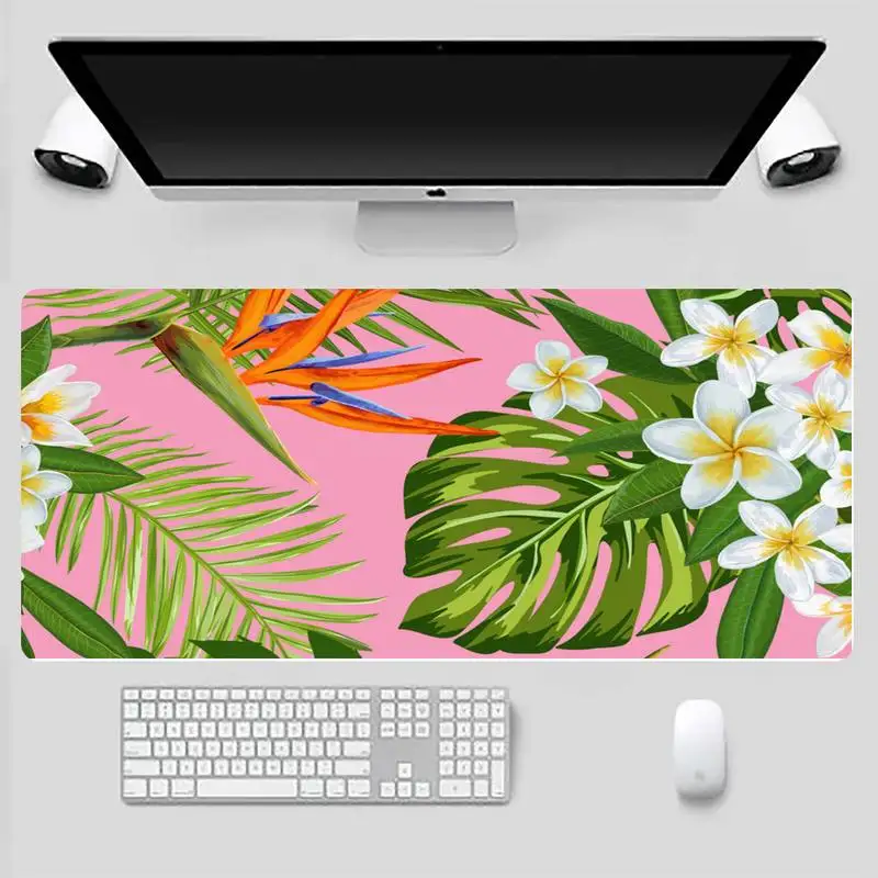 

Floral Botanic Banana leaves Rubber Computer Gaming Table Protect Game Office Work Mouse Mat pad X XL Non-slip Laptop Cushion