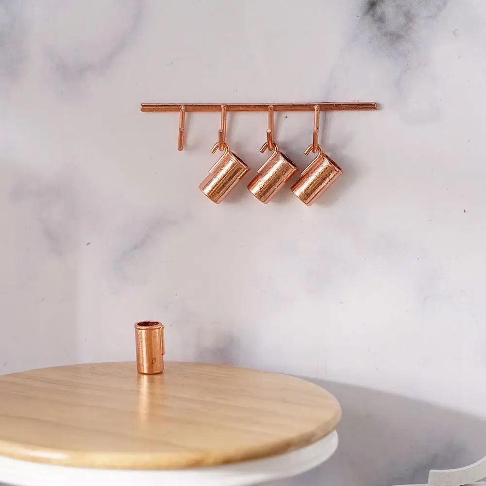 

1:12 Doll House Doll House Simulation Model Copper Color Sets House A 5 Accessories Kettle Mini Piece Pocket Doll Supplies K5I1