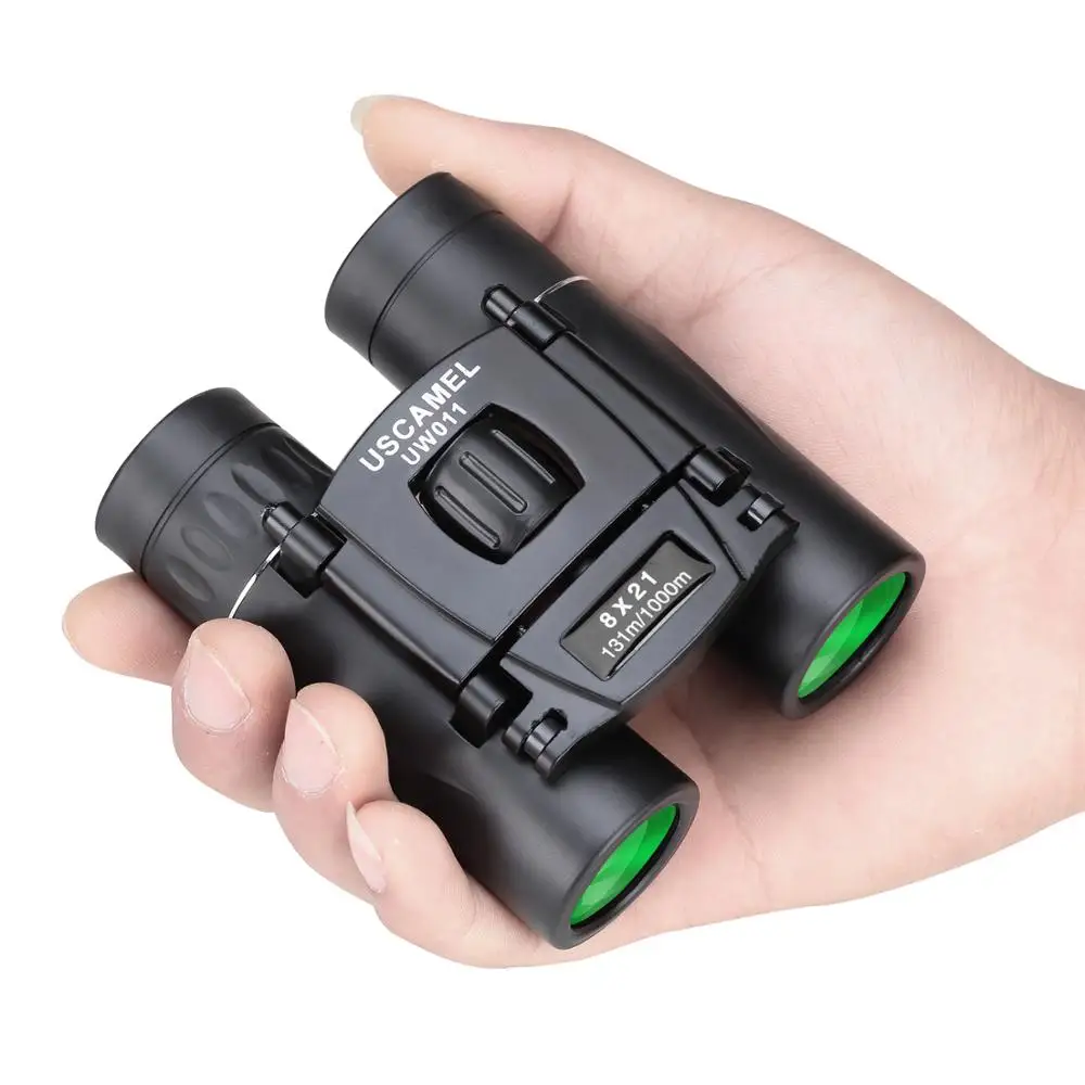 Uscamel 8 x 21 компактный зум бинокль большой дальности 3000 м складной HD мощный мини
