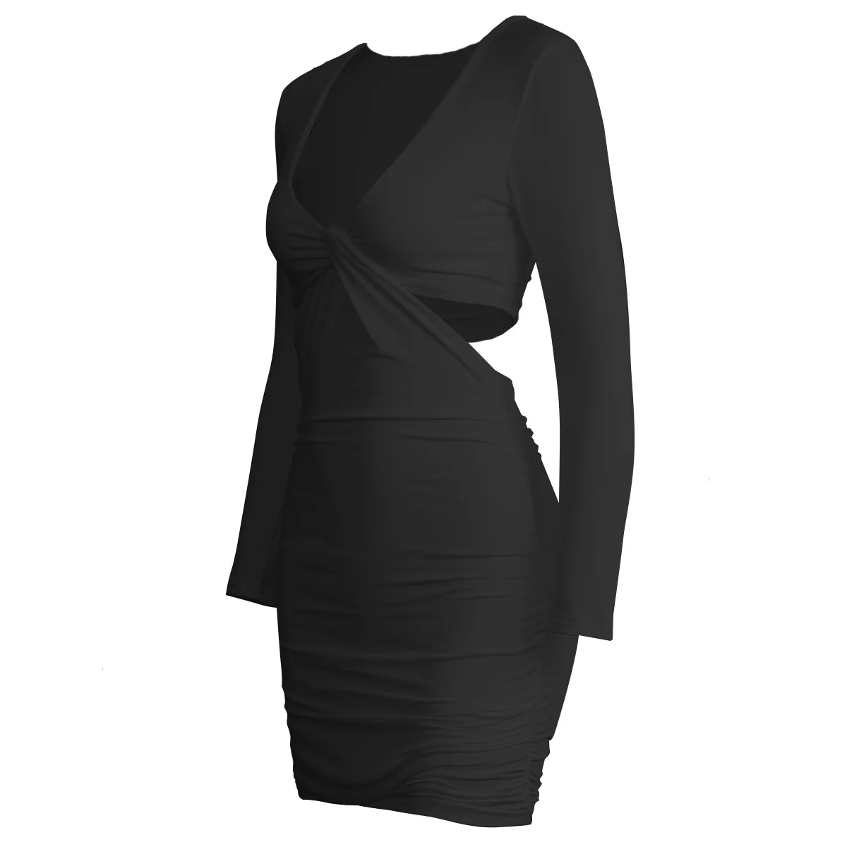 

ZQLZ Women Spring Dress Sexy Hollow Out Dress Women Long Sleeve Bandage Backless Female Summer Beach Party Wear Dress Vestidos