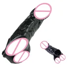 Увеличение пениса для мужчин t удлинитель рукав мужской петух клетка яичка Мошонка Связывание целомудренность клетка двойной шар фиксированные секс-игрушки для мужчин