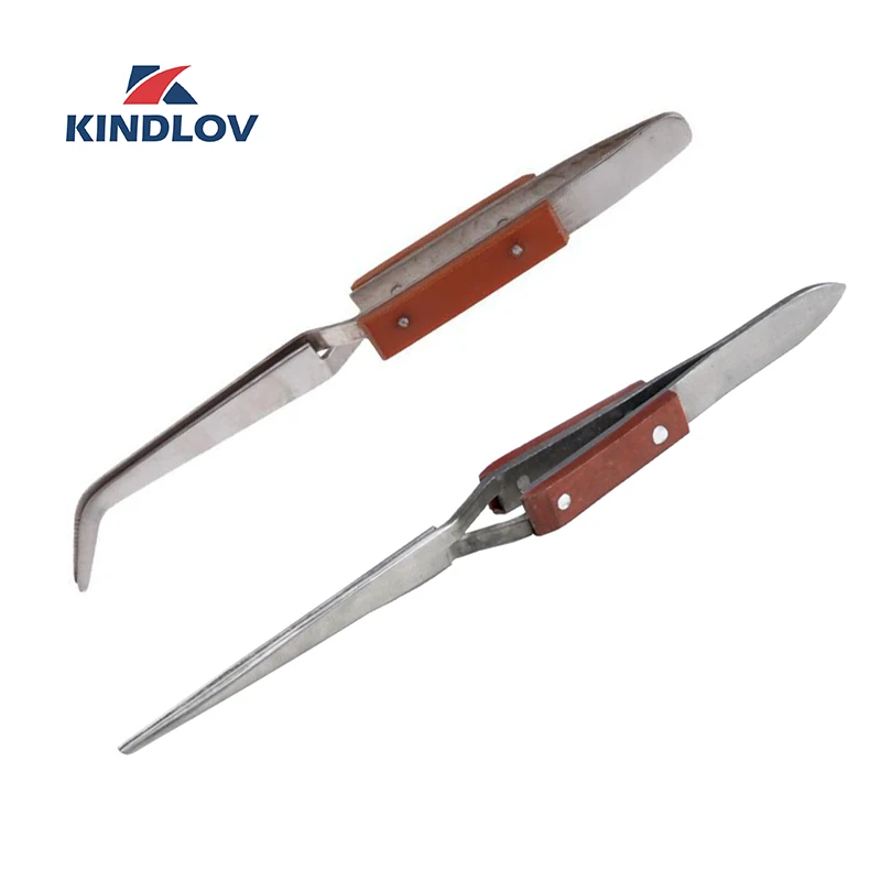 Пинцет KINDLOV пинцет с прямым наконечником для пайки и фиксации драгоценных камней