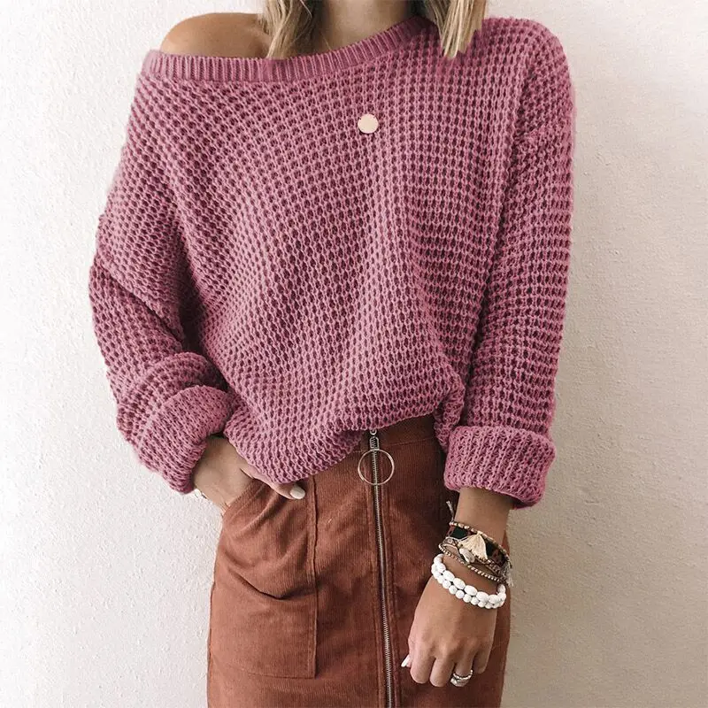 

Winter Plus Size Warm Knitted Women's Sweater Loose Long Sleeve Solid Female Sweaters 2021 New Fashion Casual Ladies Pullover