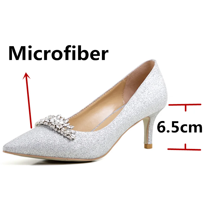 FEDONAS Новая женская обувь Свадебные стразы Туфли-лодочки с заостренным носком на