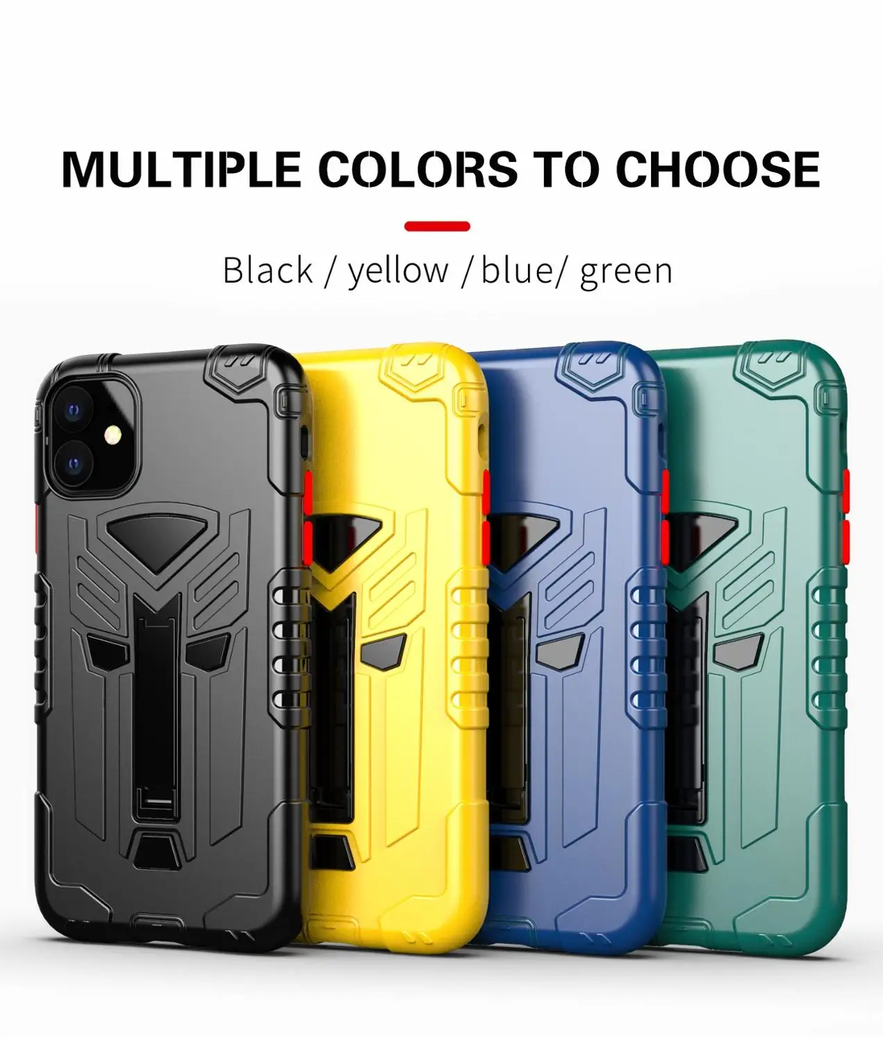 Shockproof Armor phone Case For iphone 11 X XS pro max XR Anti-fall Phone Back Cover for 6 6S 7 8 Plus SE2 |