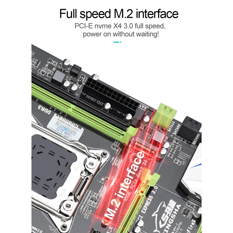 Материнская плата JINGSHA X79P3 4-канальная игровая материнская по стандарту ATX с