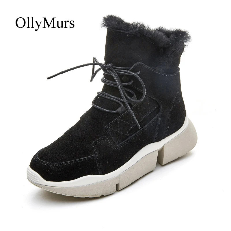 

Women Boots Winter Fashion New Brand Plush Snow Boots Lady Shoes Female Brand Warm Black Shoes Thick Fur Black Boots Ankle Boots