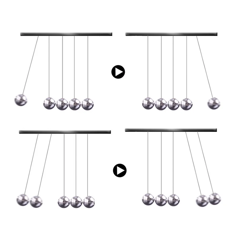 1pc Newton's Cradle Kids Toys for Children Educational Toy Desk Table Decor Metal Balance Ball Pendulum Juguetes Antistress Game|Шутки и