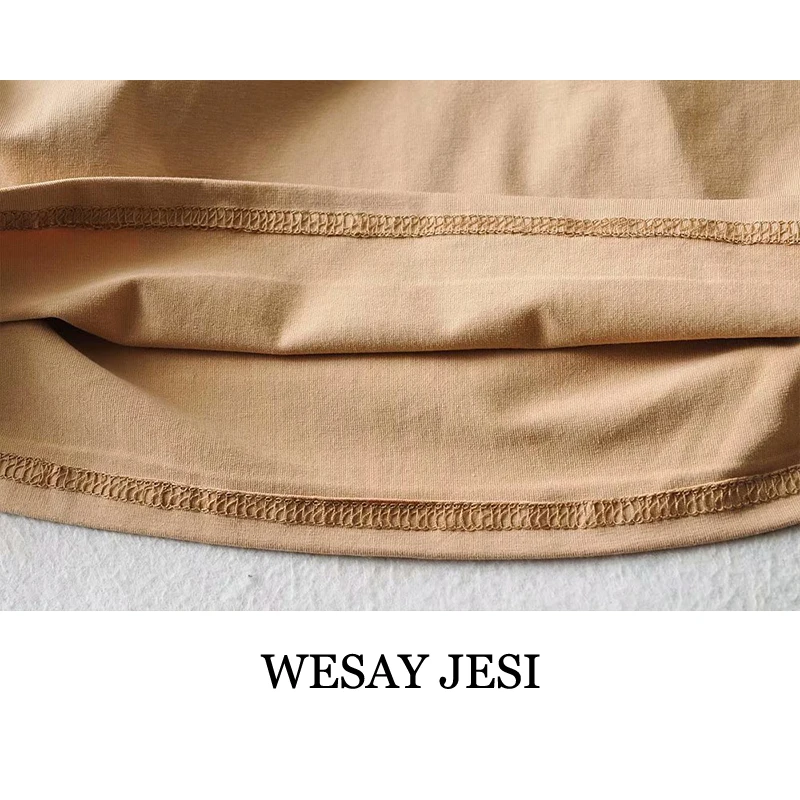 

WESAY JESI Dress 2021 Vintage A-Line Sexy Side Hollow Out Long Sleeve Ruched Dress Fashion Thin Slim Package Hip Ladies Clothes