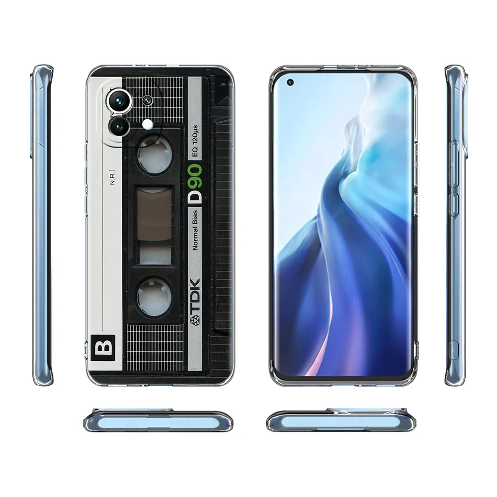 Silicone Case For Xiaomi Mi Poco X3 NFC 10T Pro M3 Note 10 Lite 11 9T F3 Clear Shockproof Phone Cover Retro Camera Circuit Board