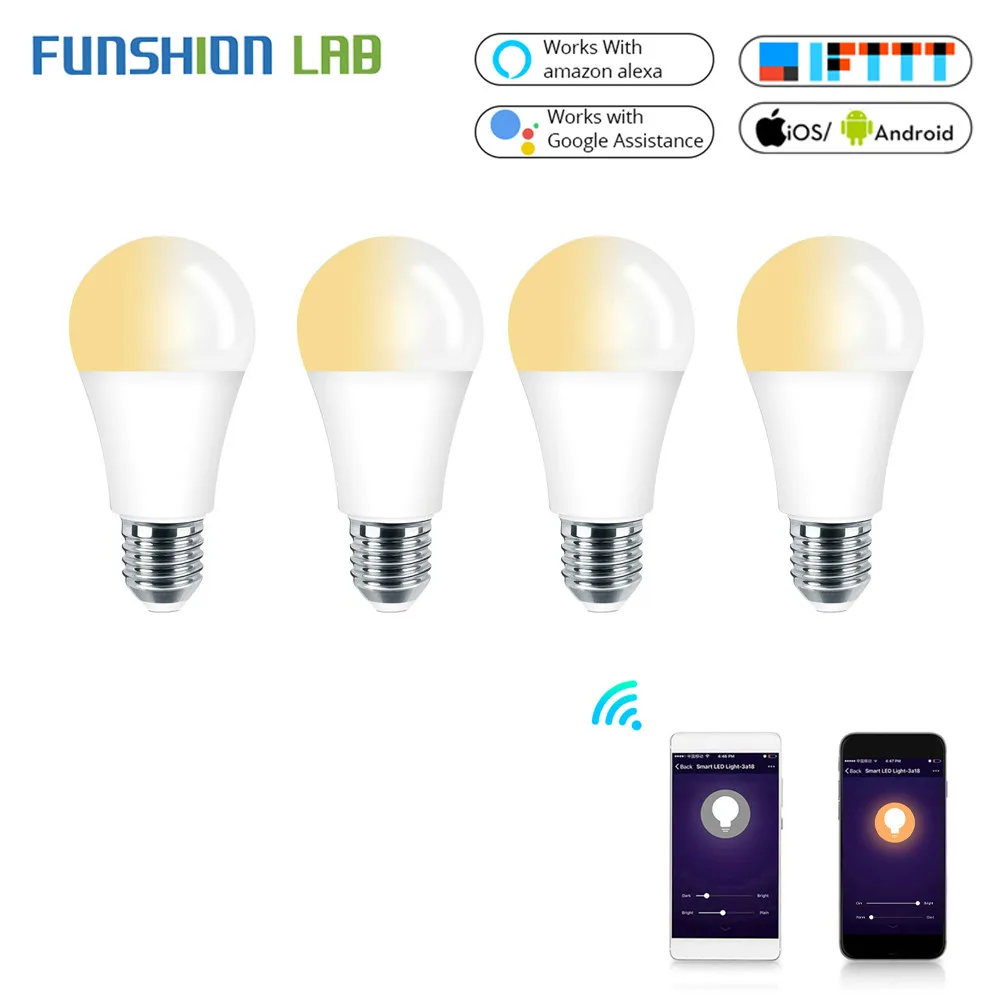 WiFi умная лампа светодиодная 7 Вт Теплый Холодный белый умный свет/Tuya приложение