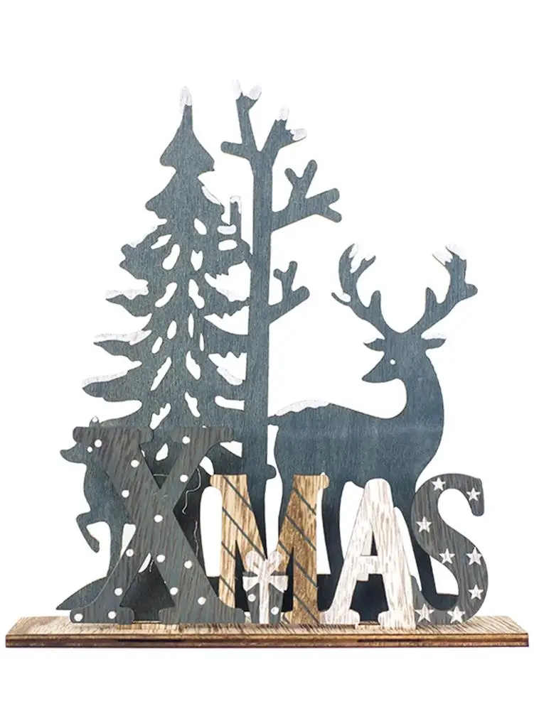 Олень Рождественское дерево деревянные украшения Рождественская вечеринка DIY