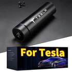 Умные портативные кофейные чашки с дисплеем температуры, автомобильная изоляционная чашка для Tesla Model X, Y, Model S, 3 SUV, y, x, автомобильные аксессуары