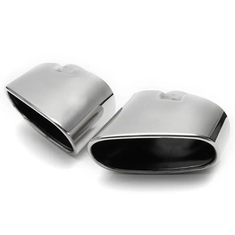 Пара хромированных выхлопных газов с двойным хвостовым наконечником из