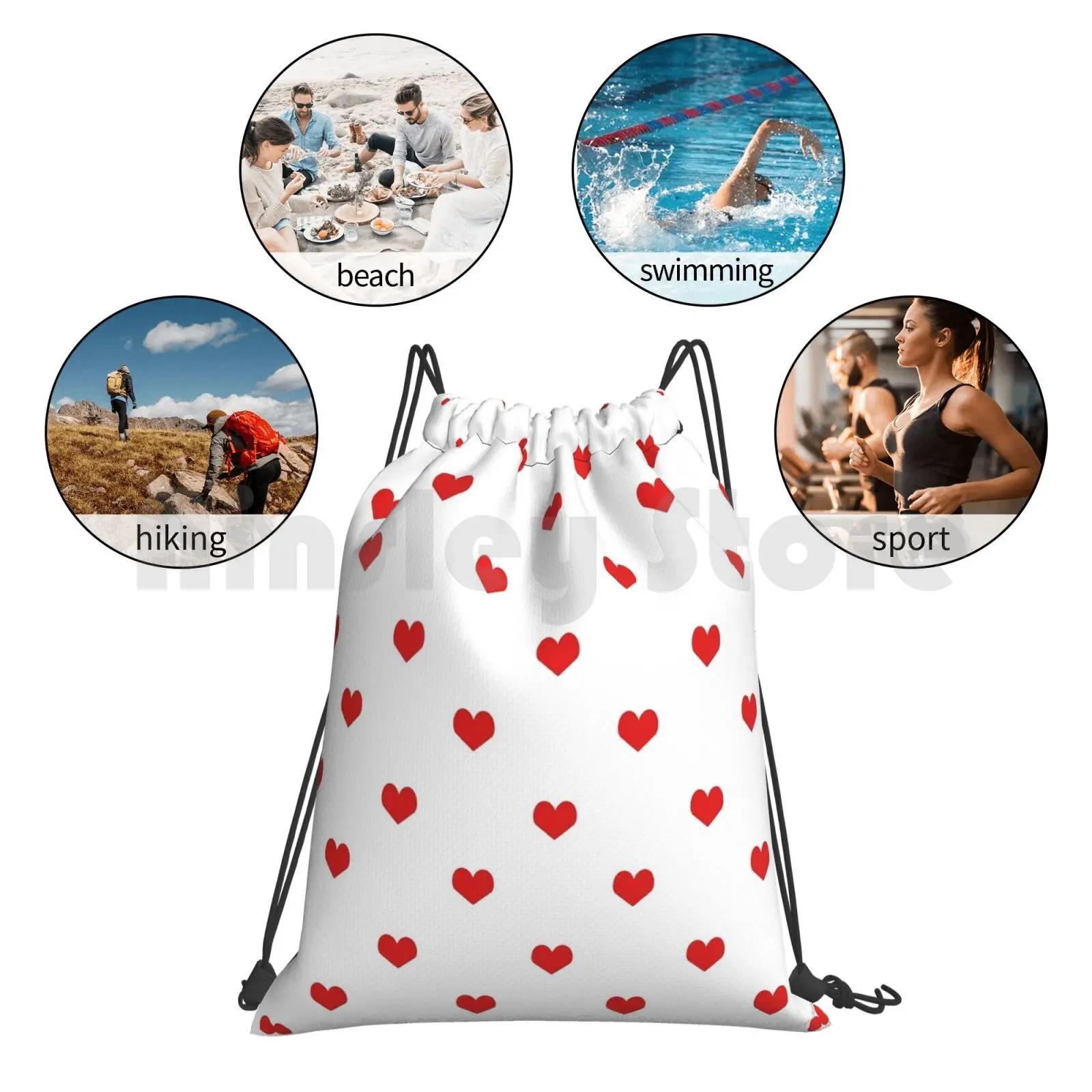 

Heart White And Red Minimal Valentines Day Gift For Her Cell Phone Case Hearts Outdoor Hiking Backpack Waterproof Camping