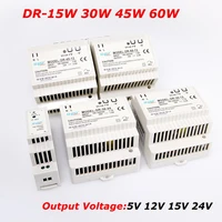 15w 30w 45w 60w single output 5v 12v 15v 24v industrial din rail power supply switch dr 15 dr 30 dr 45 dr 60 5121524