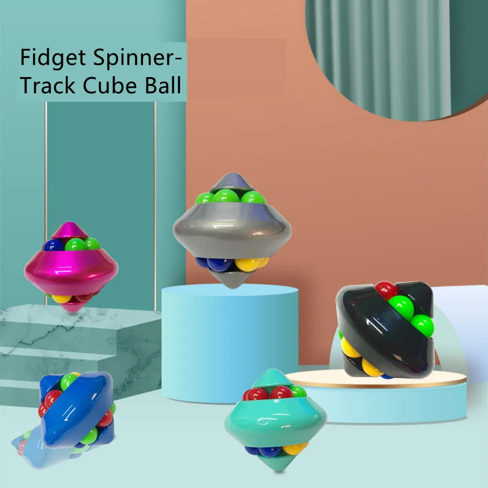 

Fidget Spinner Track Cube Ball Fingertip Top Rotating Magic Bean Game Cube Fidget Toys can Improve Children's Thinking Ability