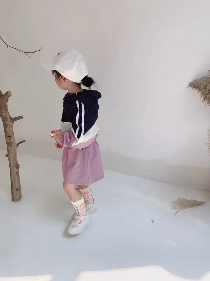 Детское платье с капюшоном и длинным рукавом в стиле пэчворк | Детская одежда