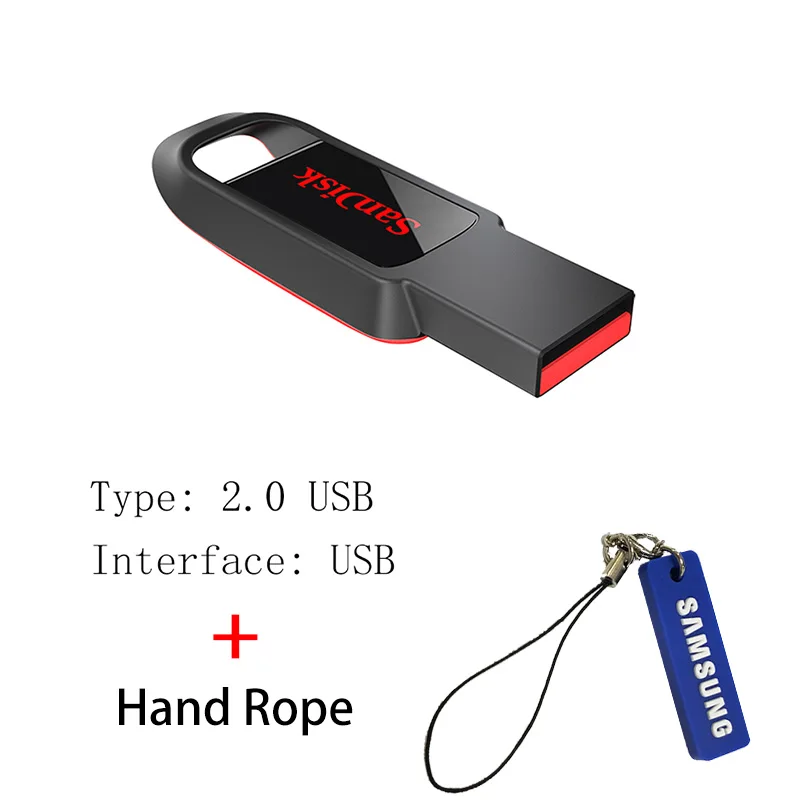 Z61 AA Флеш-накопитель USB sandisk 32, 64, 128, 16 ГБ, мини-накопитель 128 ГБ, 64 ГБ, 32 ГБ, 16 ГБ, флеш-накопитель 2,0, USB флешка, диск на ключ, память для телефона - Цвет: Z61 AA