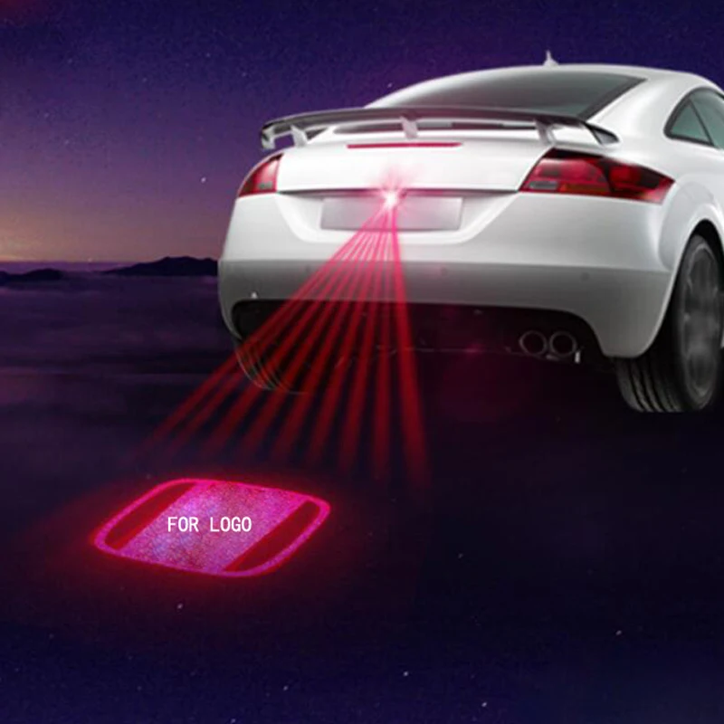 Автомобильная задняя проекционная лампа Car Tail Ghost Shadow Projector Light Auto LED Label Decoration Stop Fog Parking Reversing Welcome Laser Anti Collision Lamp on.