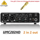 Профессиональная внешняя звуковая карта BEHRINGERbehringer UMC202HD, 2 выхода, USB, для компьютера