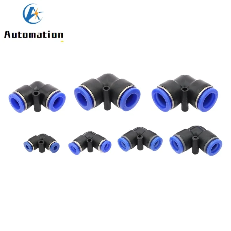 Пневматические L образные плсатиковые быстроразъемные фиттинги с наружным