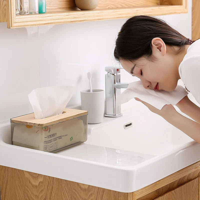 

Nordic Minimalist Tissue Box Living Room Pumping Storage Case with Non Slip Bottom Household YE-Hot