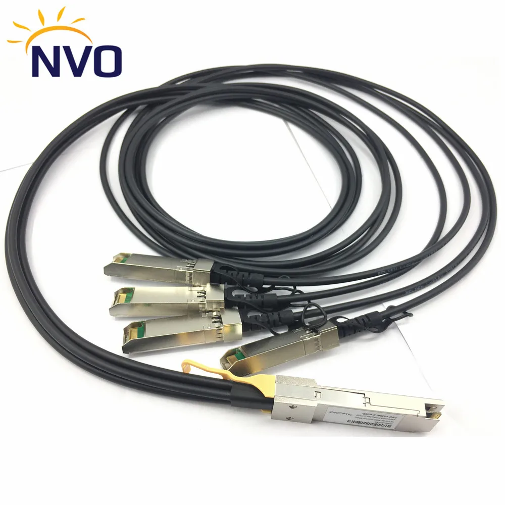 2pcs/Lot 40G QSFP+to 4*SFP+ 7M Passive DAC Direct Copper QSFP+ to 4*10G SFP+ 24AWG Attach Twinax Cable 7mete | Мобильные телефоны и