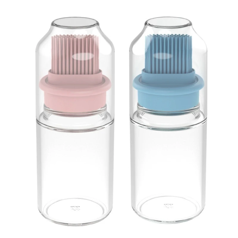 

Portable Silicone Oil Bottle with Brush Dispenser Bottle Barbecue BBQ Grill Tool