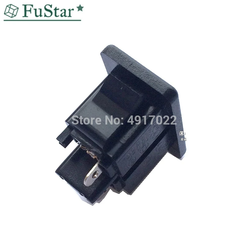 10 шт. BX 180 черный с разъемом папа IEC320 C8 Мощность Разъем AC 250V 2.5A 2Pin 8 слово розетки