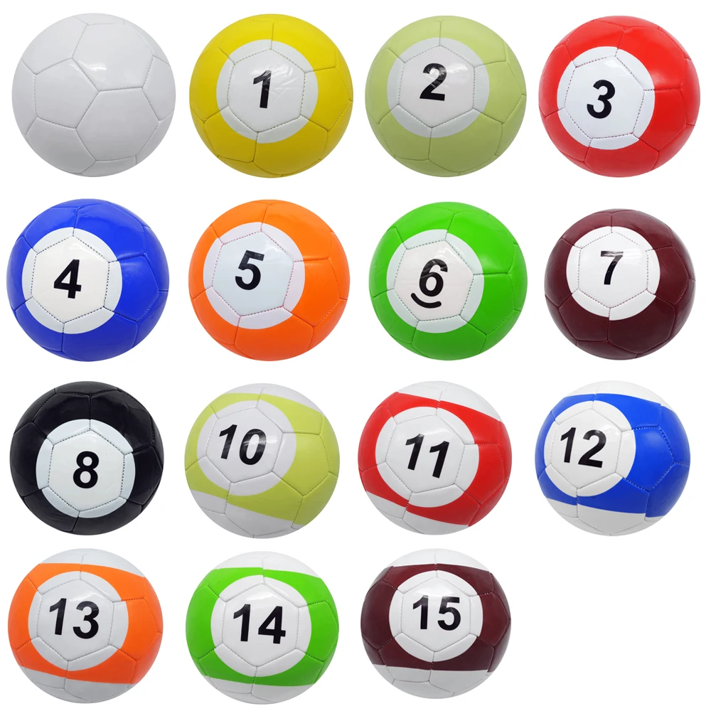 3# 7 Inch 16 Pcs Snookball Snook Football Gaint Snooker Soccer Ball In Game Huge Billiards Pool Include Air Pump Toy