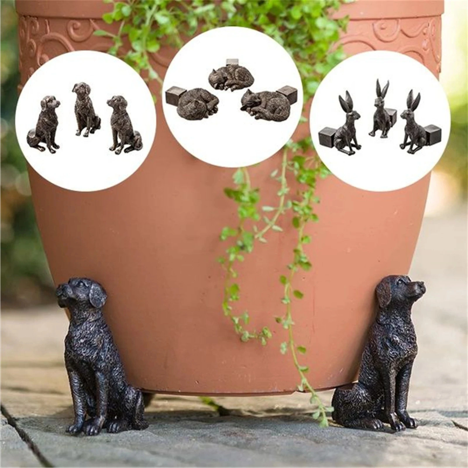 

TTLIFE 3pcs Animal Plant Pot Foot Flower Pot Support Resin Craft Decoration Set Potty Flower Pots Feet Hold Flowerpot Foot Pad