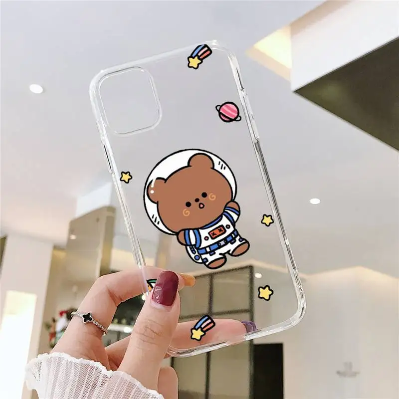 

Astronaut Planet Phone Case Transparent soft For iphone 5 5s 5c se 6 6s 7 8 11 12 plus mini x xs xr pro max