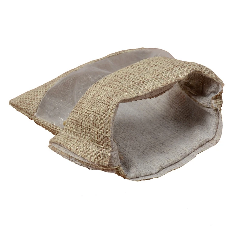 ABFU 30Pcs льняные сумки из органзы мешочки на шнурке рождественские подарки для