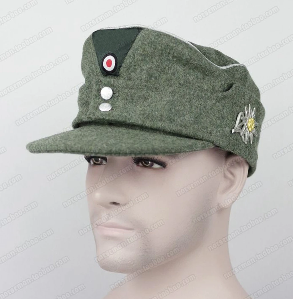 Шерстяная кепка с эмблемой офицера WH времен Второй мировой войны M43 эдельвейса в