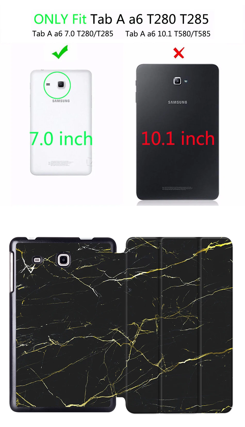 MTT чехол для планшета для samsung Galaxy Tab A A6 7 ''SM-T280 SM-T285 T280 T285 мраморная текстура тонкий чехол из искусственной кожи с откидной крышкой