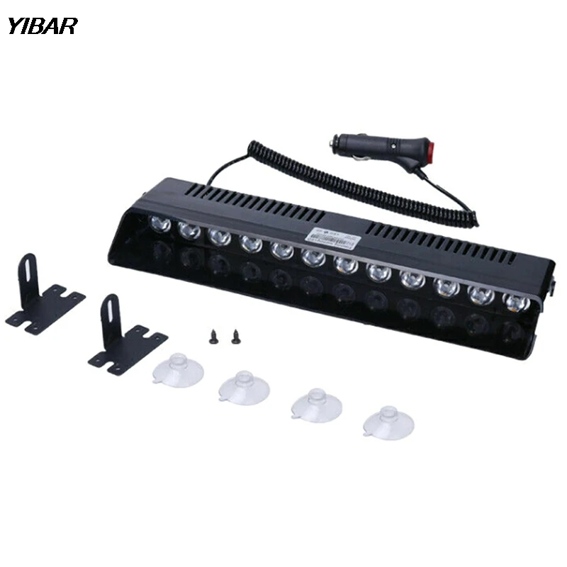 

Car Windshield 12 LED Strobe Light Flashing Dash Emergency Warning Lamp Blue