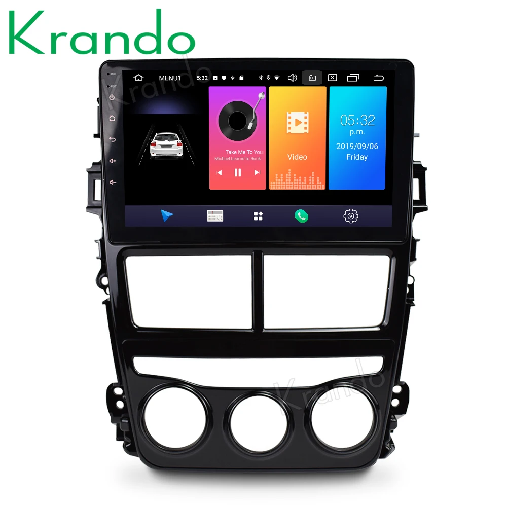 Автомобильная Мультимедийная система Krando автомагнитола с сенсорным IPS экраном 9 0