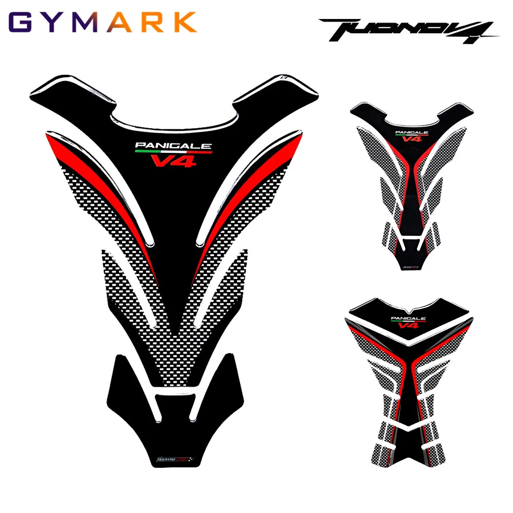 

For Ducati Panigale V4 V4S/R Motorcycle 3D Carbon Fiber Fuel Tank Pad Protection Sticker Fuel Tank Decal