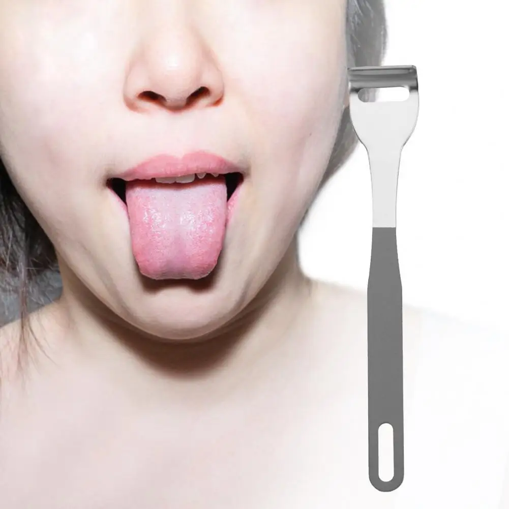 

Hot Sales!! Tongue Cleaner Polishing Process Anti-corrosion Stainless Steel Fresh Breath Maker Mouth Scraper for Women