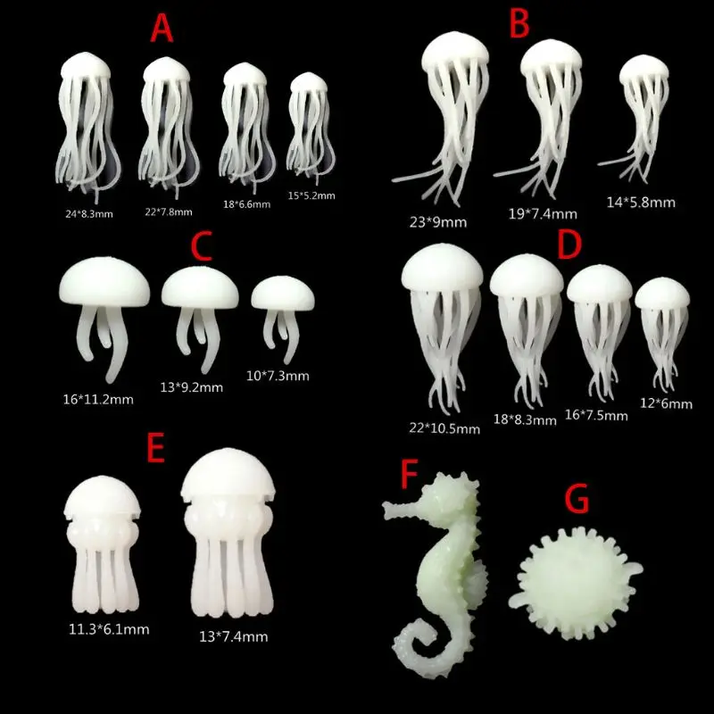 

Mini Jellyfish Modeling Resin Mold Ocean Theme Fillers DIY Filling Materials