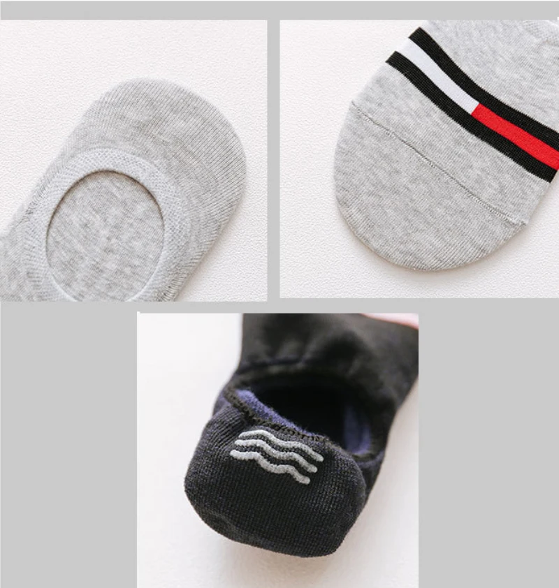 

10pcs/5pair Batches of Cotton Invisible Women's Boat Socks Summer and Autumn Non-Slip Silicone Slippers Short Socks Girls Meias