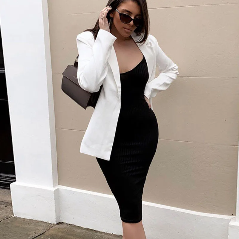 Женское облегающее вечернее платье на бретельках с открытыми плечами Бандажное