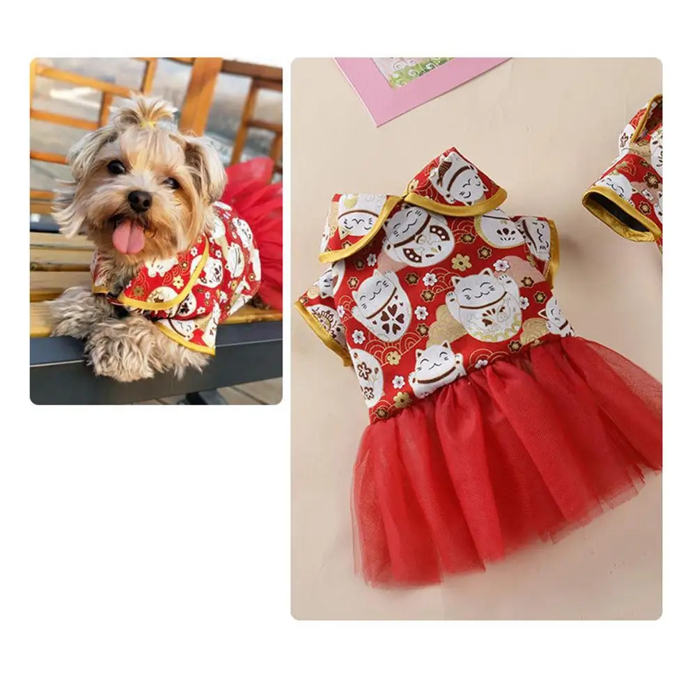 

Cotton Warm Party Costume Winter Cat Elk Printing Clothing for Medium Dogs Cat Clothes Party Costume