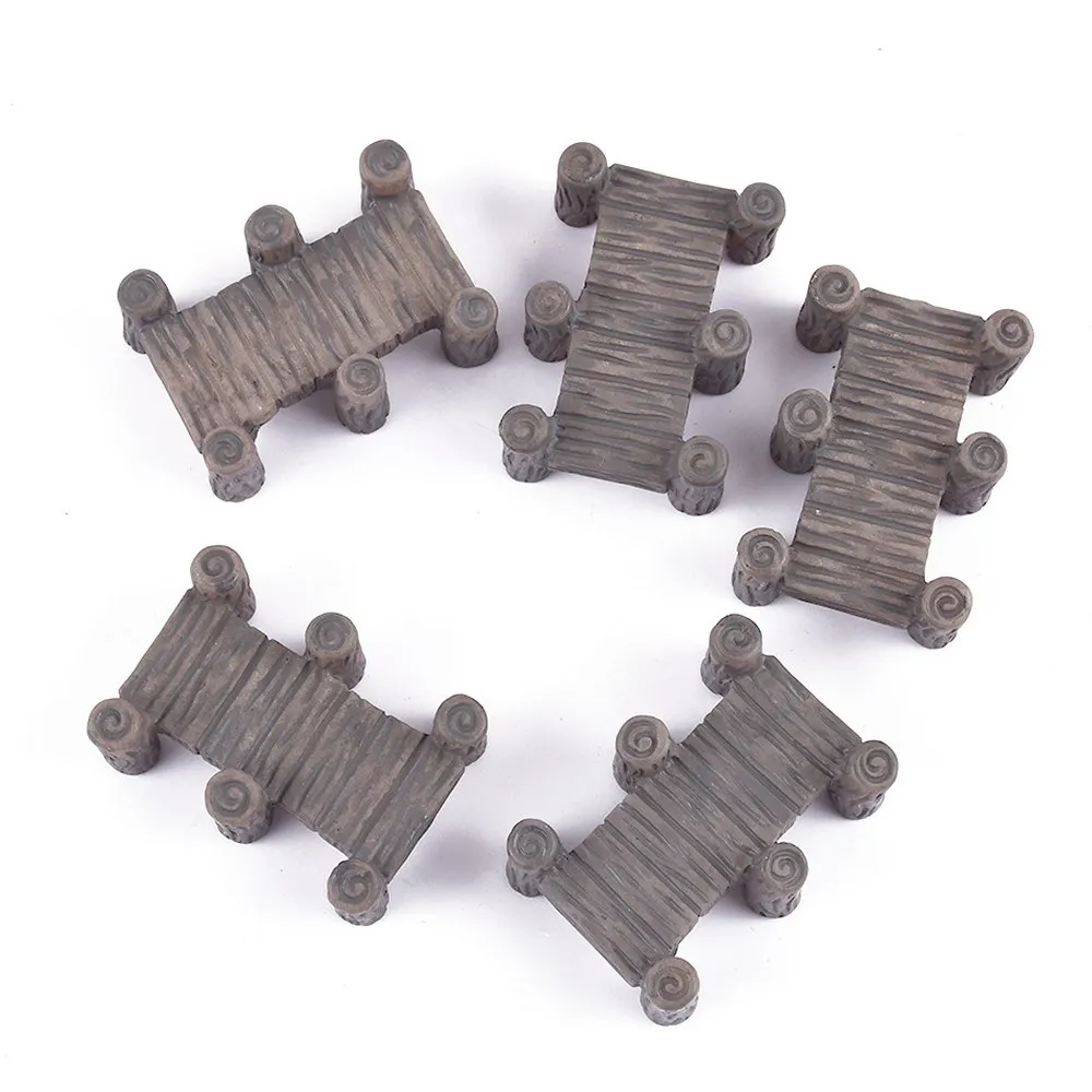 5 шт./компл. мини деревянного моста для сада фей Смола Сделай Сам ремесленные