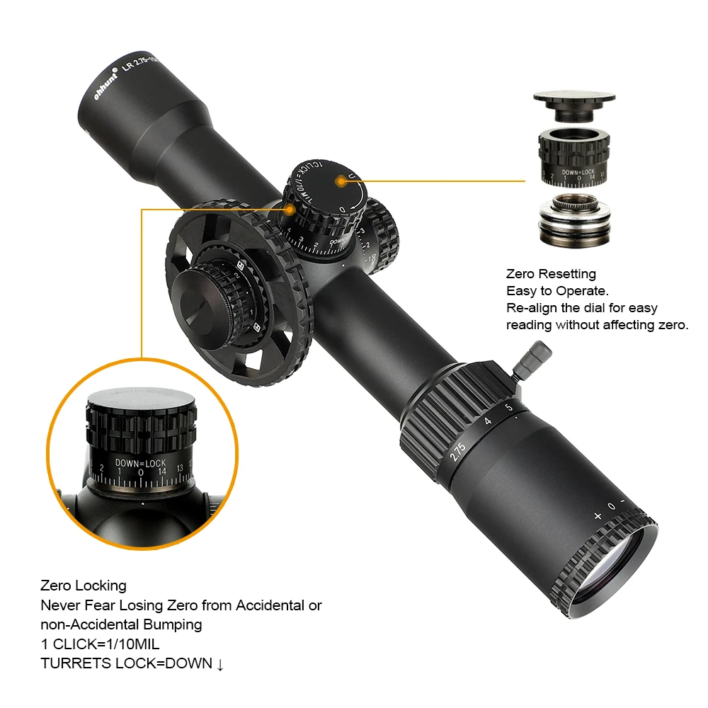 Ohhunt LR 2 75-15X32 SFIR охотничий прицел стеклянная гравированная сетка Красная